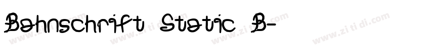 Bahnschrift Static B字体转换